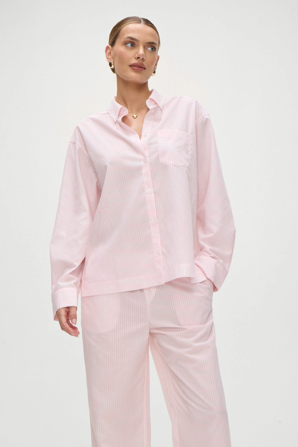 Easy Striped Sleep Pants - Pink Stripe