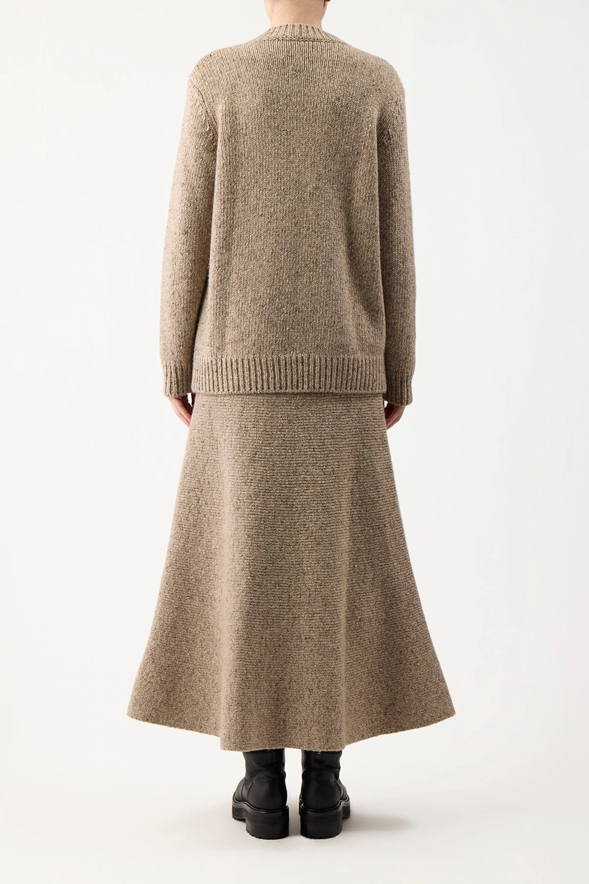 Eden Knit Maxi Skirt in Oatmeal Multi Cashmere