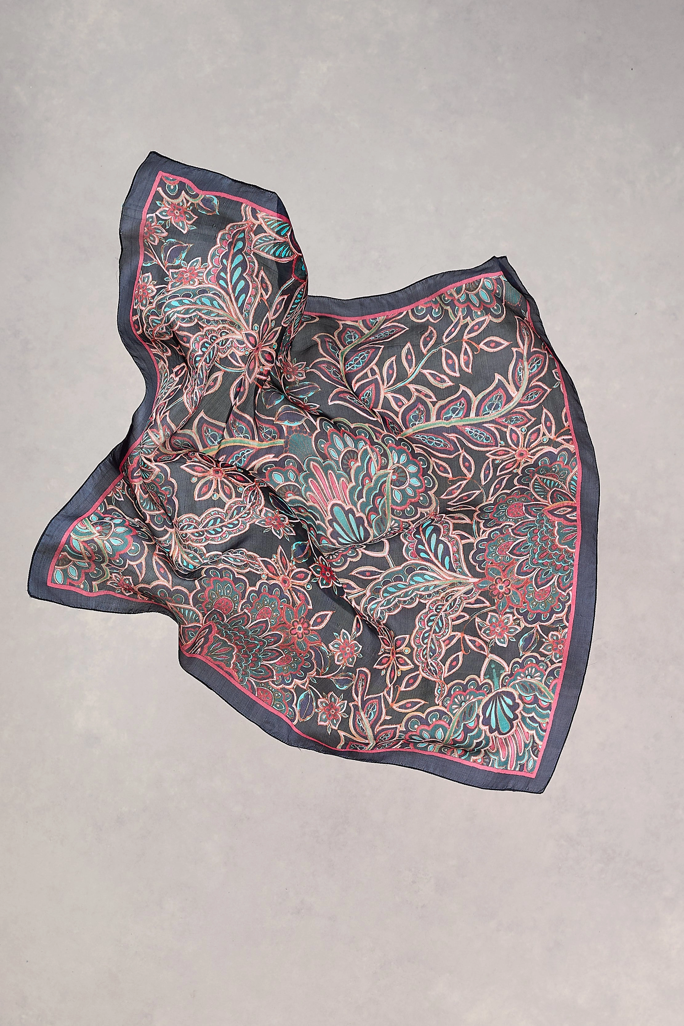 Paisley Floral Silk Scarf