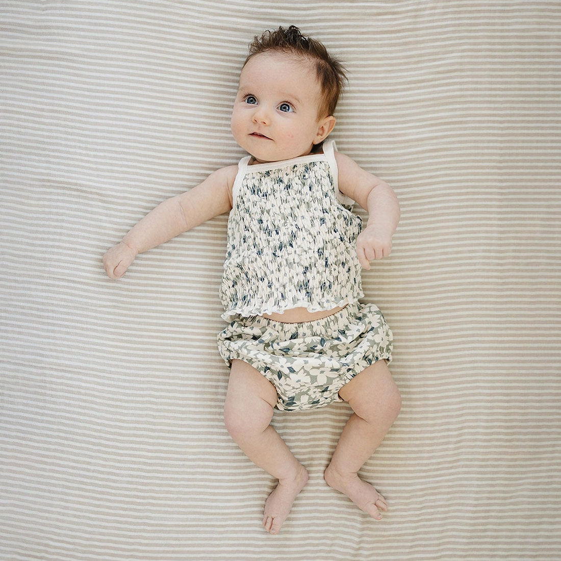 Ruched Floral Bloomer Set