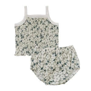 Ruched Floral Bloomer Set