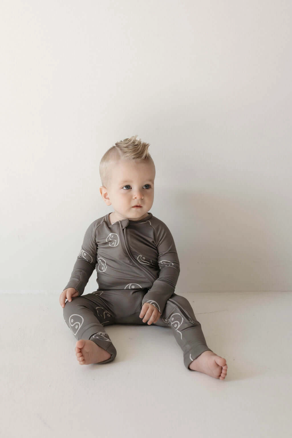Sage Yin Yang | Bamboo Zip Pajamas