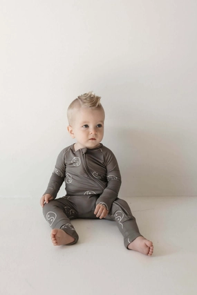 Sage Yin Yang | Bamboo Zip Pajamas