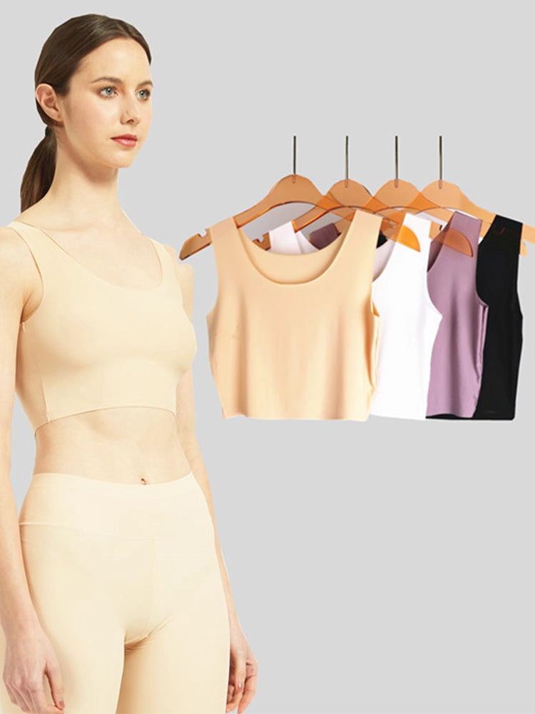 Seamless Breathable Ice Silk Crop Tank Top