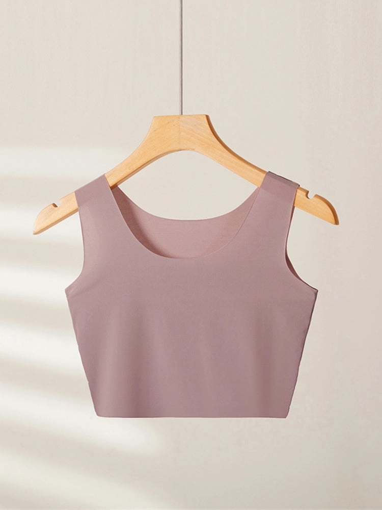 Seamless Breathable Ice Silk Crop Tank Top