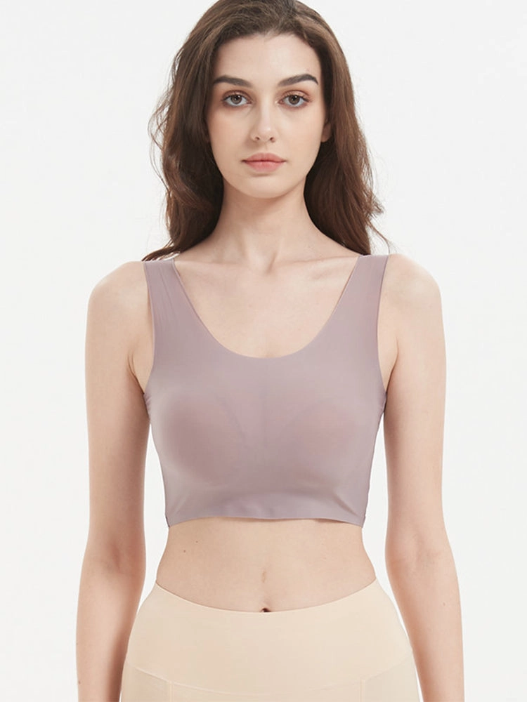 Seamless Breathable Ice Silk Crop Tank Top