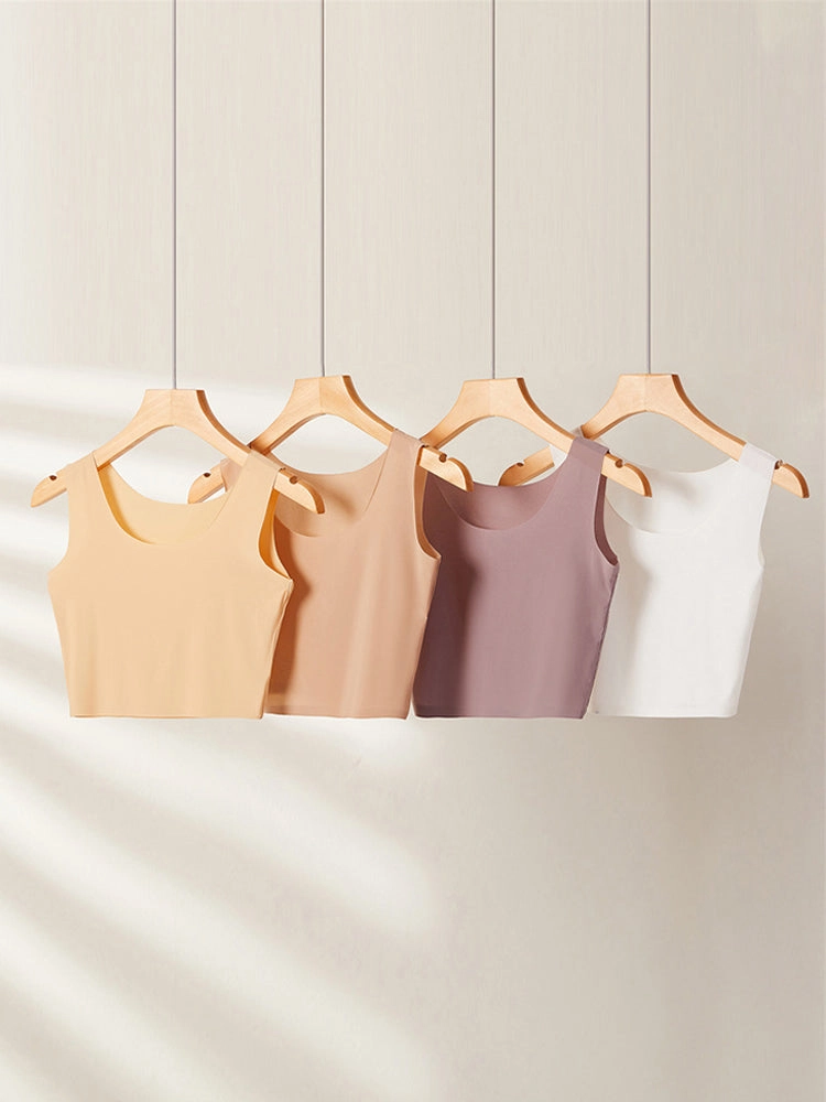 Seamless Breathable Ice Silk Crop Tank Top