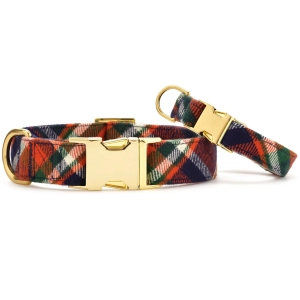 The Foggy Dog Collar - Dakota Plaid Flannel