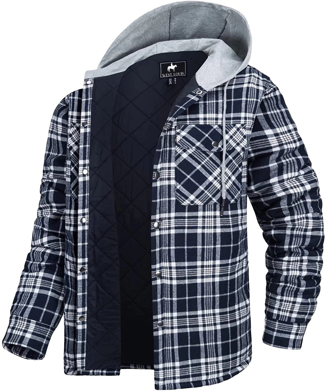 West Louis™ Cotton Flannel Lined Plaid Jacket
