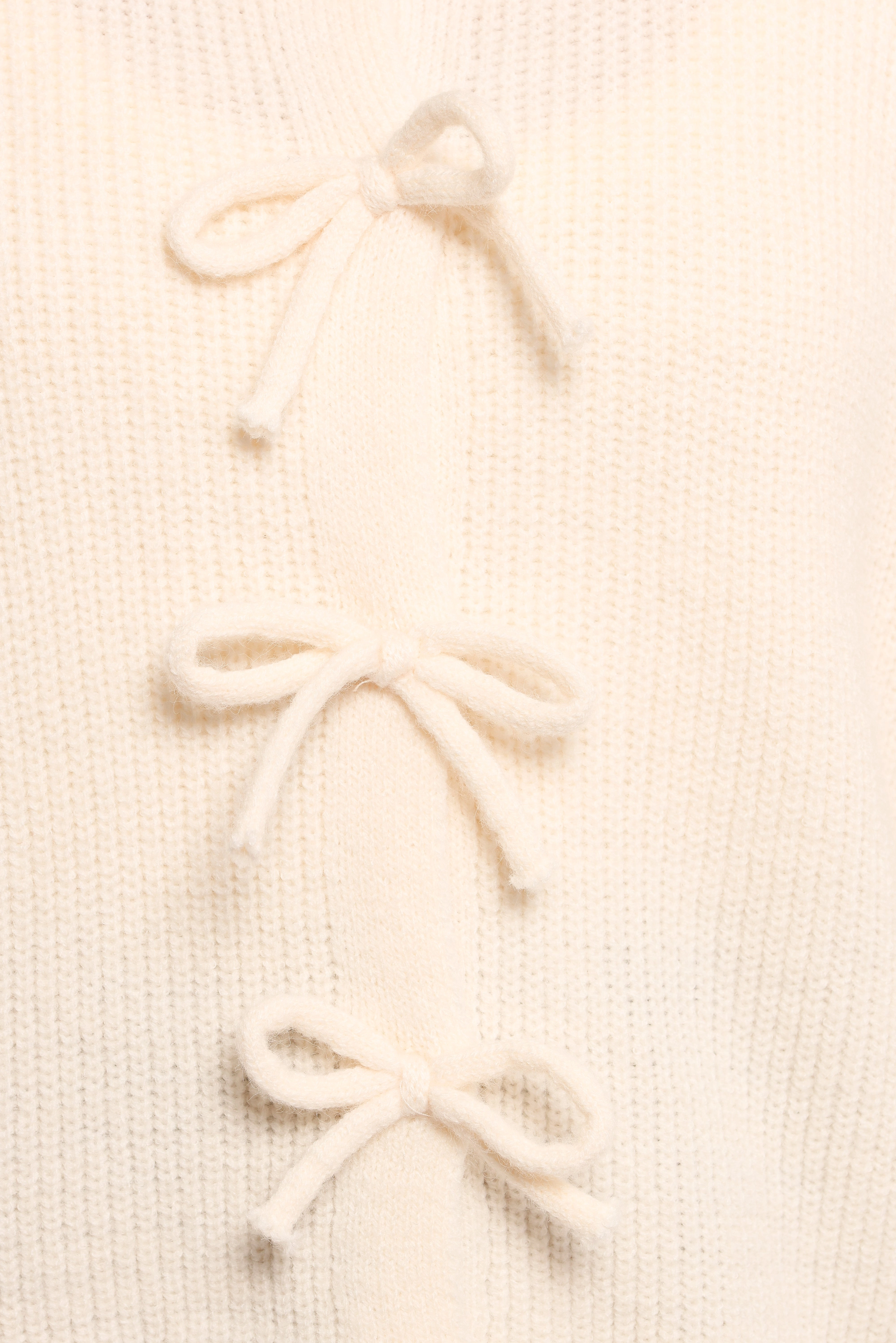 Wilde Bow Front Cardigan - Off White